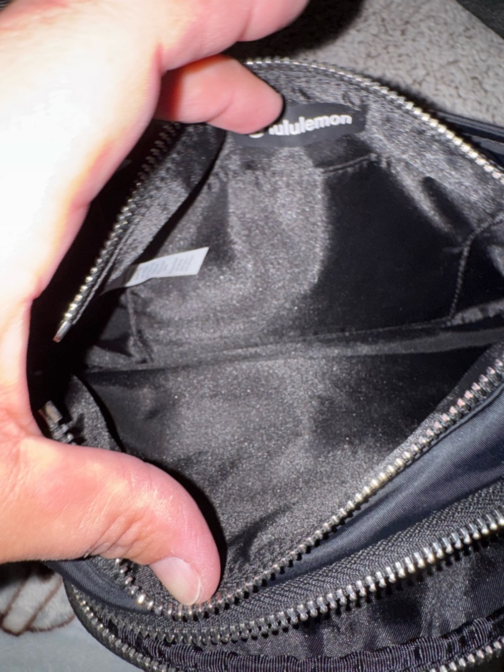 lululemon athletica Black Nylon Shoulder Belt Bag with Detachable Mini Pouch - Picture 5 of 8